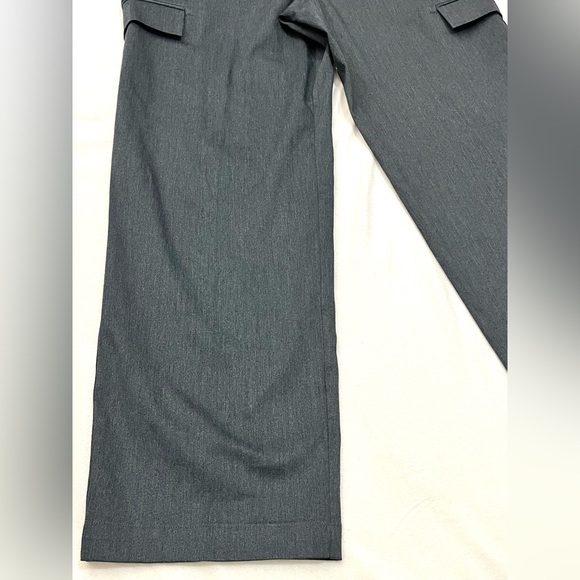 Express Charcoal Gray Trademark Relaxed Fit Wide Leg Dress Pants Men’s 34x32 - Picture 2 of 16